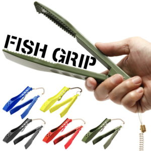 フィッシュグリップ ケース付き ランヤード ホルダー ホルスター 魚つかみ トング 魚バサミ 釣り アウトドア 初心者 便利 ワニグリップ 魚 トング DRESS 釣り具 釣具 魚掴み ドレス DERRINGER 送料無料 ポイント消化