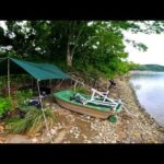 海と川で幻を追いかけて、、無人島で釣りキャンプしたのち、チャリ小舟で川下りしたよ！