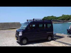 軽バンで娘とサビキ釣り