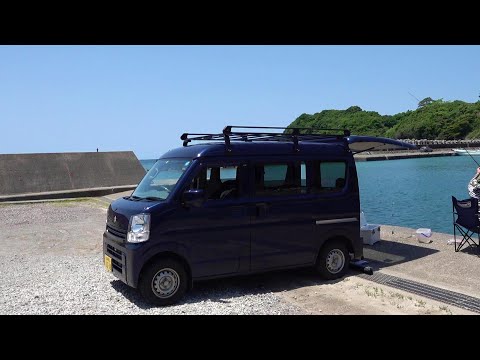 軽バンで娘とサビキ釣り