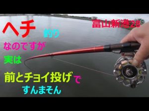 ヘチ釣り富山新港28　ヘチのつもりが前とチョイ投げですんまそん。