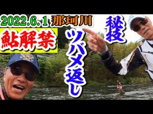 【2022.6.1那珂川”鮎釣り”解禁】秘技ツバメ返し!!鮎歴40年の吉田さんと古川さんのテクニックはスゴいぞ【栃木・高岩大橋】