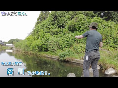 埼玉県 霞（かすみ）川で小物釣り。 面白いテトラの上で。