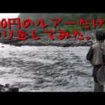 180円のルアーだけで釣りをする。