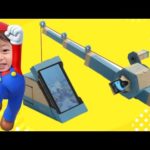 みなくん5歳　ニンテンドーラボのバラエティキットで釣りをする！　教育　ダンボール工作　switch【まりちゃんいずちゃんチャンネル】