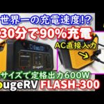 【容量実測】世界一の充電速度!? 30分で90％充電可能な小容量ポータブル電源　しかも容量の2倍以上の定格出力　ソーラーでも1時間以内に充電完了　アウトドア＆防災にも　BorgeRV