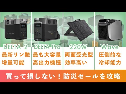 【徹底解説】エコフロー セールでベストバイ!EcoFlowポータブル電源を安く購入する方法