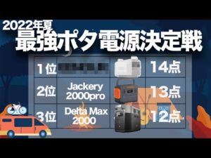 【2022年夏最強ポータブル電源はこれ！】2022年夏におすすめする最強ポータブル電源を技術者が解説します。Delta Max 2000　SABUMA S2200　Jackery 2000 Pro