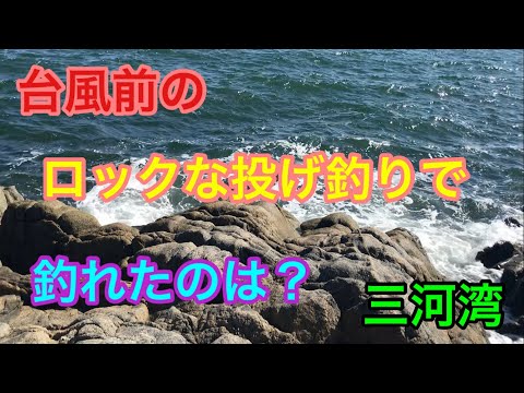 台風前のロックな投げ釣りで釣れたのは？三河湾