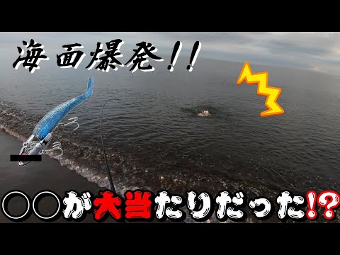 【サーフ】反則級に釣れる！？朝イチこれを投げてたら大当たりだった！！【ショアジギ】