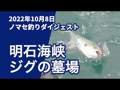 ノマセ釣り ダイジェスト - 明石海峡「ジグの墓場」で青物爆釣！ - 2022/10/08 淡路島 三幸丸 #shorts