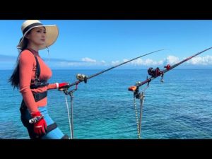 ライブ配信中に大物釣れて大はしゃぎ‼️（音量注意）