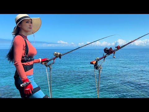 ライブ配信中に大物釣れて大はしゃぎ‼️（音量注意）