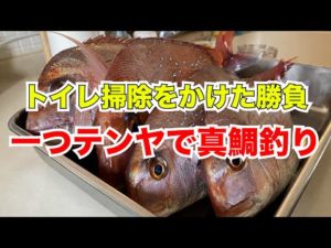 トイレ掃除をかけた一つテンヤでの真鯛釣り！後編【船釣り/一つテンヤ/マイボート/プレジャーボート/YFR27】