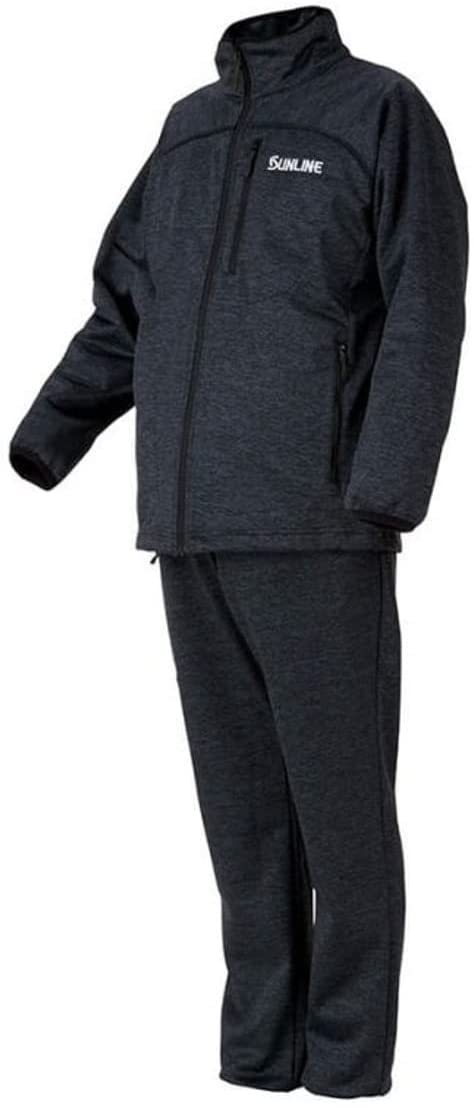 送料無料！　サンライン フリーススーツ SUW-04506 杢グレー S～LLサイズ　釣り 磯釣 ウェア 防風 防寒 上下セット インナースーツ ウェア 釣り 道中着
