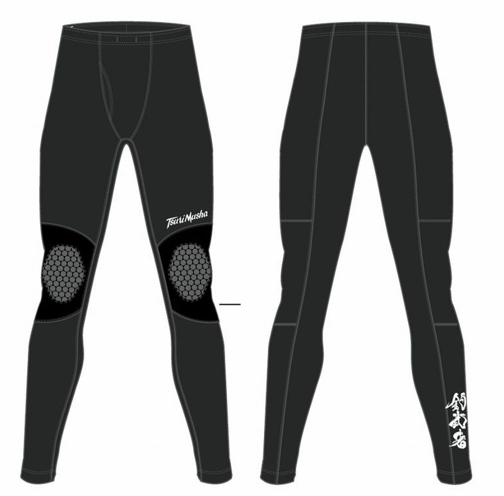 釣武者 釣武者　T釣武者　コーデュラ・ニーガードタイツ ブラック 釣り ウェア 磯釣り 上下 磯パン ズボン フィッシング フィッシングウェア 磯釣り 釣り道具 釣り具 釣具