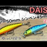 【100均釣具】DAISOミノー５０ｍｍ＆シンペン４５ｍｍ【用水路で実釣】