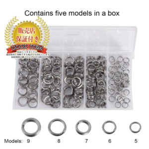 ＼今年最後 の 楽天 スーパー SALE 期間 限定 対象 商品／【60日間保証付き】スプリットリング 釣り分割リング 釣り具 海釣り分割リング プレスリング ステンレス 高強度 耐腐食性 200PCS 5Sizes 【ポイント消化】