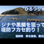 【堤防釣り】ひろつり＃19 メジナや黒鯛を狙って堤防フカセ釣り！　福岡県　野北漁港、唐泊漁港