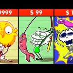 初心者 vs プロ vs ハッカー Max で釣りをする | The Joy of Fishing | Animated Short Films