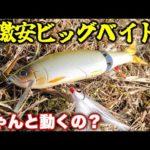 新品だと4730円なのに…中古激安ビッグベイトの泳ぎを確かめる【MB-1 CUSTOM 175Fインプレ/バス釣り】