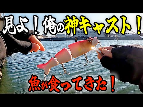 不器用No.1釣りYouTuberの100年に1度の神キャストはこちら【トビキチ/ビッグベイトシーバス】