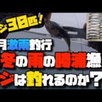 千葉県外房釣行。真冬の豪雨の中、勝浦漁港ではアジを釣る事が出来るのか？