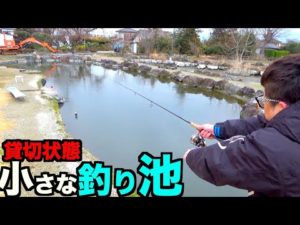 手作りの小さな釣り池を貸切状態で釣りしてみたら楽しすぎた！