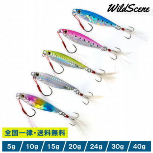 【送料無料 コスパ最強】Wild Scene メタルジグ 5個 セット 5g 10g 15g 20g 24g 30g 40g青物 シーバス ロックフィッシュ ヒラメ マダイ 真鯛 タチウオジグ 釣り用品 釣り具 釣具 釣り フィッシング