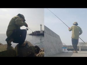 志海苔漁港で春の投げ＆穴釣り！！強烈な磯の香りっす