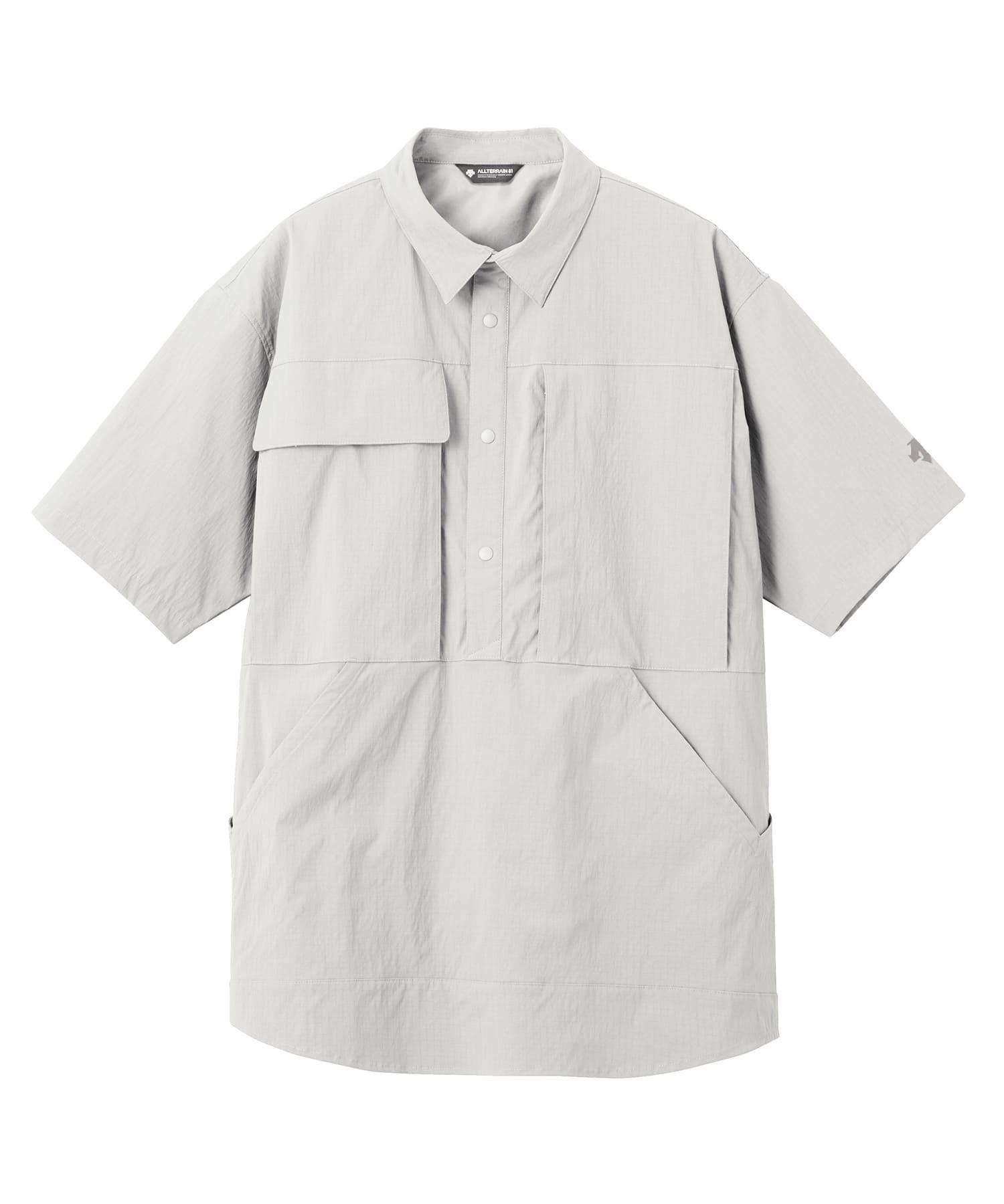 【公式】 デサント 【ALLTERRAIN 81】 オーバー半袖シャツ オルテライン アウトドアスポーツ 収納力 カンガルーポケット メンズ ウェア シャツ ポロシャツ ポロ ライフスタイル カジュアル ムーブウェア スポーツウェア ブランド 2023年春夏モデル DOMVGA57