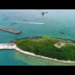 【釣り用海底地形調査】沖縄 浜比嘉島 比嘉港・比嘉拝所ドローン空撮