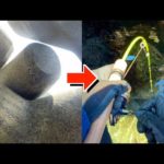 【落下】テトラを中から見上げて穴釣りしてみたら、、