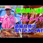 多点掛け連発！！城ヶ島沖のニセ、スルメイカ釣り＆直結仕掛けの取り込みと再投入【スルメイカ釣り】【直結仕掛け】【多点掛け】【ニセイカ】