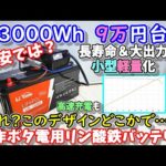 【容量実測】【最安？】容量UPで小型軽量化、価格も下がった進化したリン酸鉄リチウムイオンバッテリ―　高速充電も実験　高出力2560W　あれ？このデザインはどこかで…　LiTimeバッテリー230A