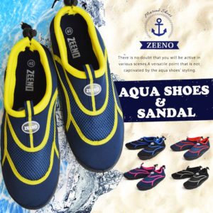 マラソン限定【半額以下SALE】【送料無料】アクアシューズ メンズ レディース キッズ ジュニア サンダル アウトドアシューズ スポーツサンダル キッズシューズ メッシュ 通気性 軽量 防滑 子供靴 男の子 女の子 男女両用 靴 Zeeno ジーノ【クリックポスト】