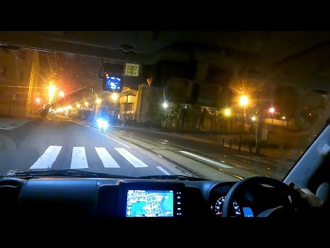 カミナリ族囲まれる！？私は夜釣りから帰るだけです！！カラスマスク２羽〇亡