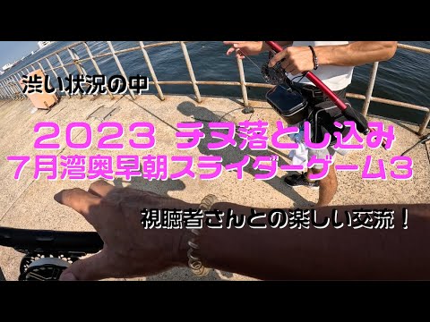 #TEAM波止歩っ歩 ２０２３ チヌ落とし込み・ヘチ釣り ７月湾奥早朝スライダーゲーム３