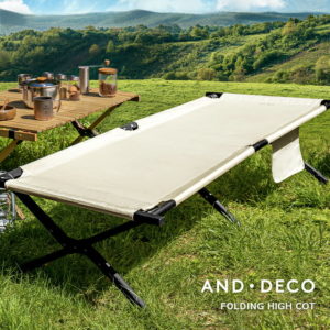【全品10％OFFクーポン実施中】 コット ワイド キャンプ 190×66cm 耐荷重180kg アウトドアベンチ ベンチ アウトドア キャンピングベッド ベッド 2人用 2人掛け アウトドアコット 折り畳み ローコット 収納バッグ 収納袋 AND・DECO アンドデコ おすすめ一覧