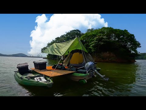 【神回】海上を移動しながら釣りとキャンプができる家を作って大物を狙ったよ！