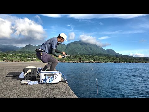 去年大型クチジロを釣った沖堤防に渡ったら化け物が現れた… 【屋久島遠征2023 #2】