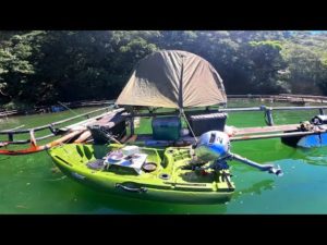 朽ち果てた桟橋の上に家を作って釣りとキャンプしてみたよ！