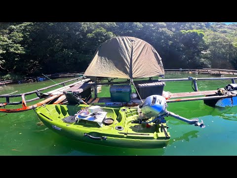 朽ち果てた桟橋の上に家を作って釣りとキャンプしてみたよ！