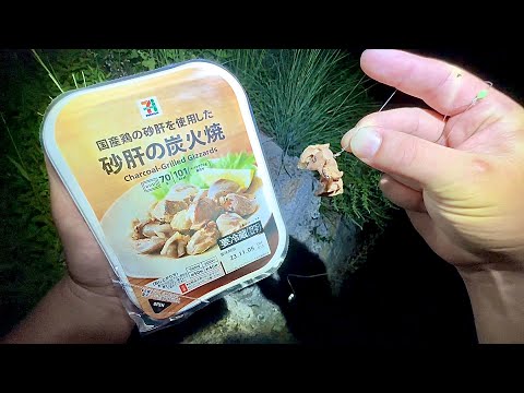 ばあちゃん家の近所の川で砂肝で釣りしてみた