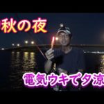 ちょっと涼しくなったので夜釣りで電気ウキ流してみた！