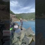 魚釣れすぎて折れた竿で釣りした。 #fishing #釣り #磯釣り