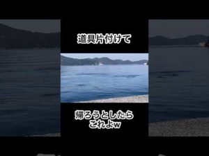 道具片付けて帰ろうとしたら… #ショアジギング #大分釣り