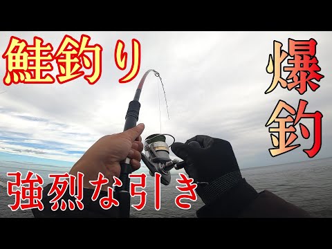 【鮭釣り】2023アキアジ釣り！昼間だけど浮きルアーで秋鮭が爆釣！