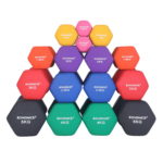 ダンベル 2個セット（0.5kg 1kg 2kg 3kg 4kg 5Kg ） カラーダンベル 鉄アレイ 小型 レディース エクササイズ フィットネス 筋力アップ おしゃれ レッド アウトドア　計4kg 6kg 8kg 10kg 送料無料(北海道 沖縄 離島など除く)