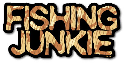 釣りステッカー フィッシングジャンキー FISHING JUNKIE 02 FS196 フィッシング ステッカー 釣り 趣味 グッズ